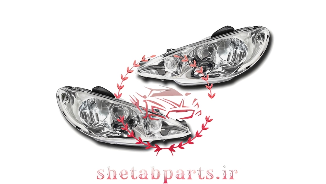 چراغ جلو 206 بدون لامپ (موتوردار) اذرمدرن